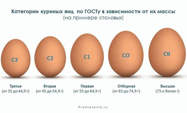 Куриные яйца Категория.