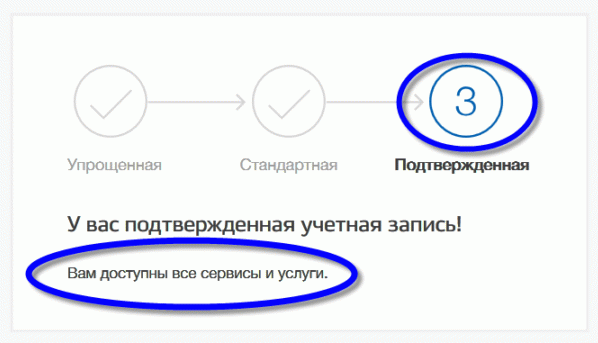 Аккаунт на госуслугах проверен