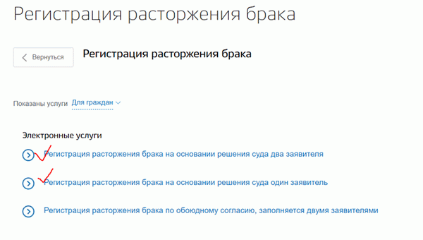 Развод через государственную службу согласно судебному решению